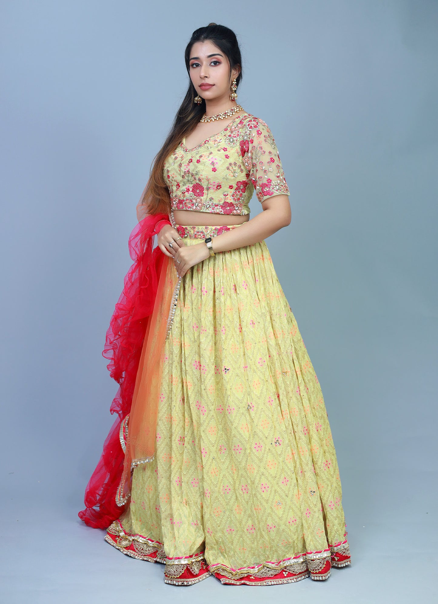 Pranika Banarasi Touch Croptop