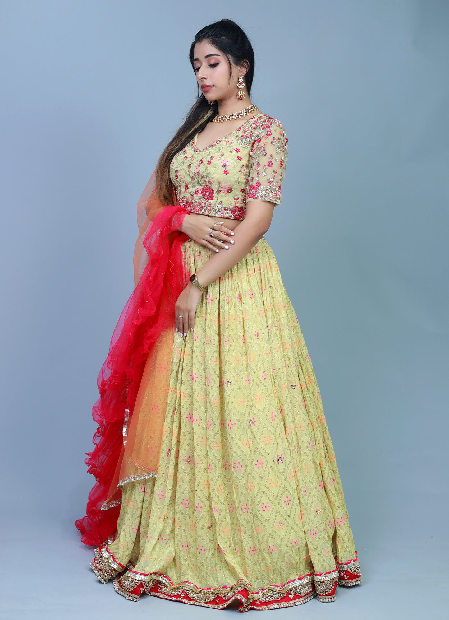 Pranika Banarasi Touch Croptop