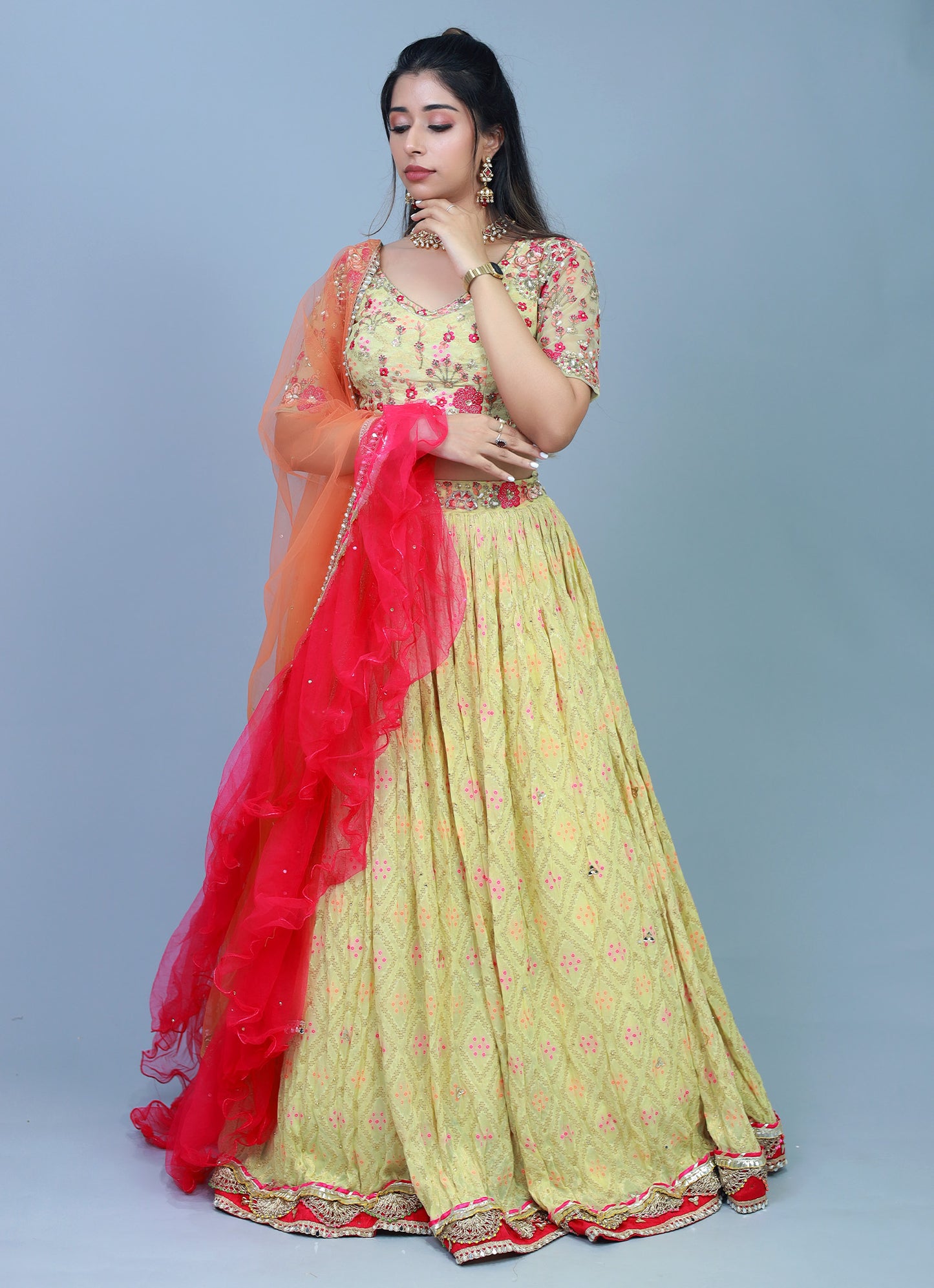 Pranika Banarasi Touch Croptop