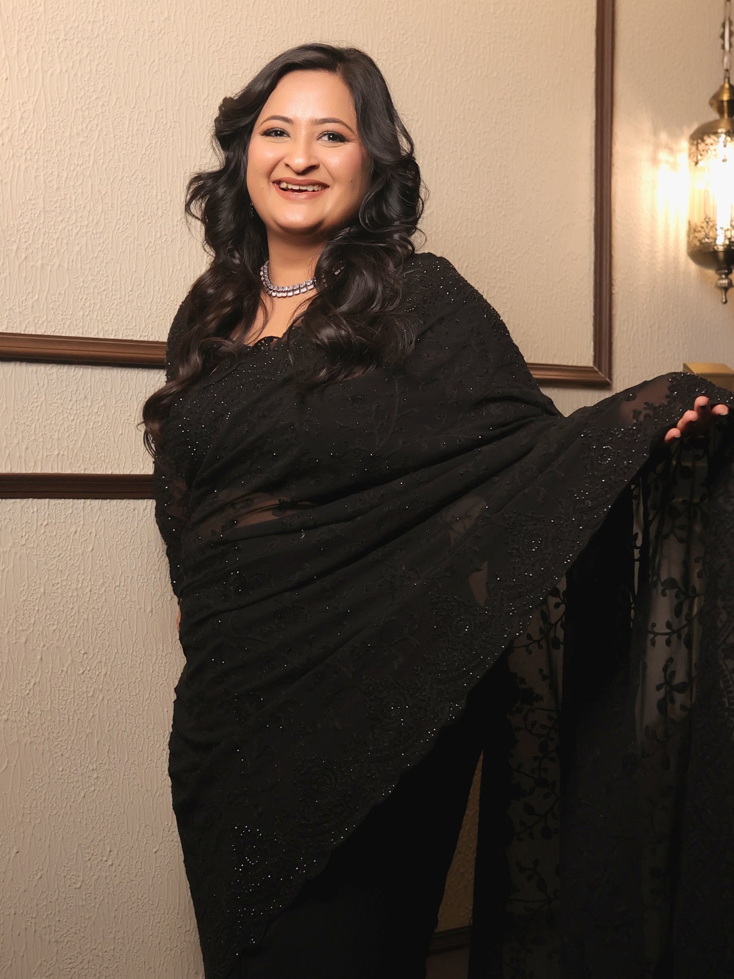 Anika Black Designer Saree
