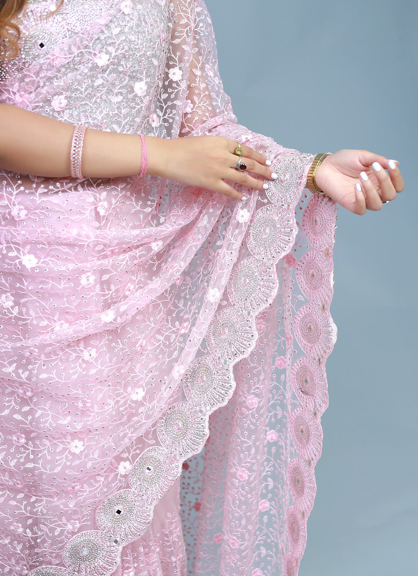 Bhavya Netpay Handwork Saree