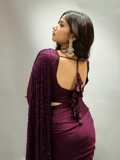 Isha Purple Designer Saree