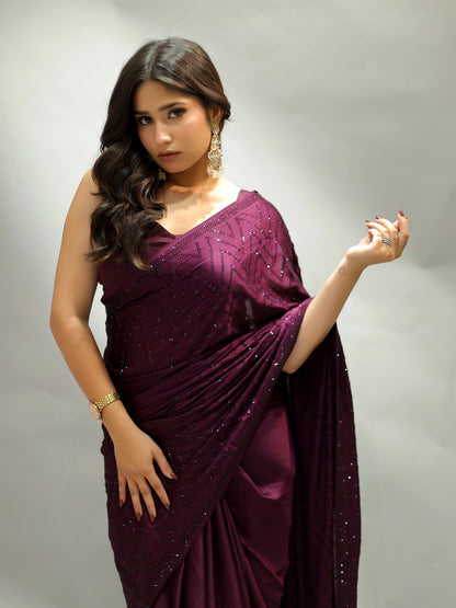 Isha Purple Designer Saree