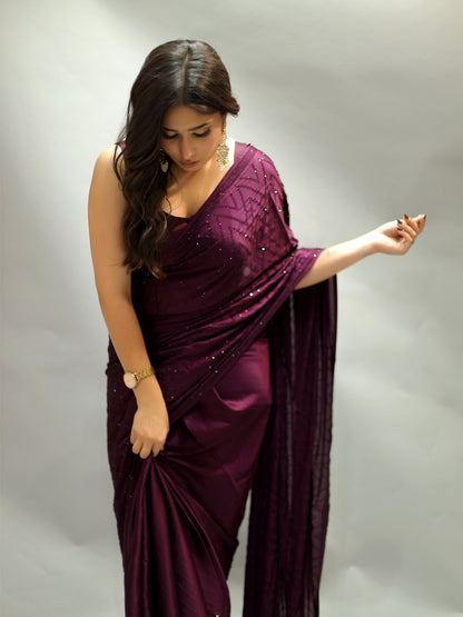 Isha Purple Designer Saree