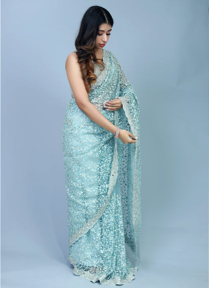 Disha Netpay Cut Work Border Saree