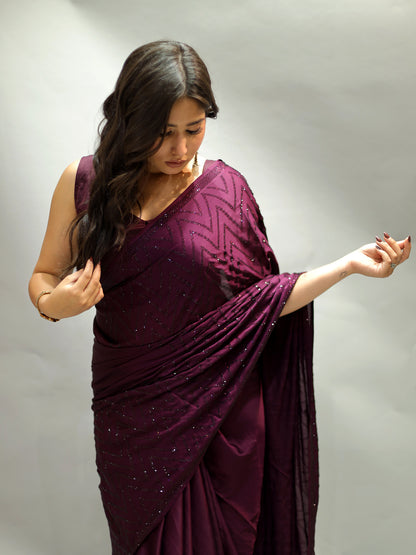 Isha Purple Designer Saree