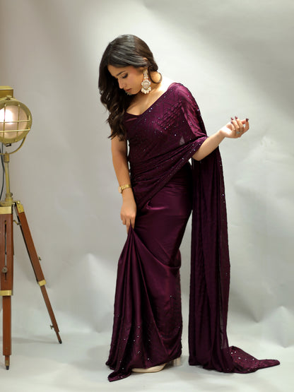 Isha Purple Designer Saree